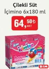 İÇİM İÇİMİNO ÇİLEKLİ SÜT 6X180 ML fiyat ve kampanya bilgisi